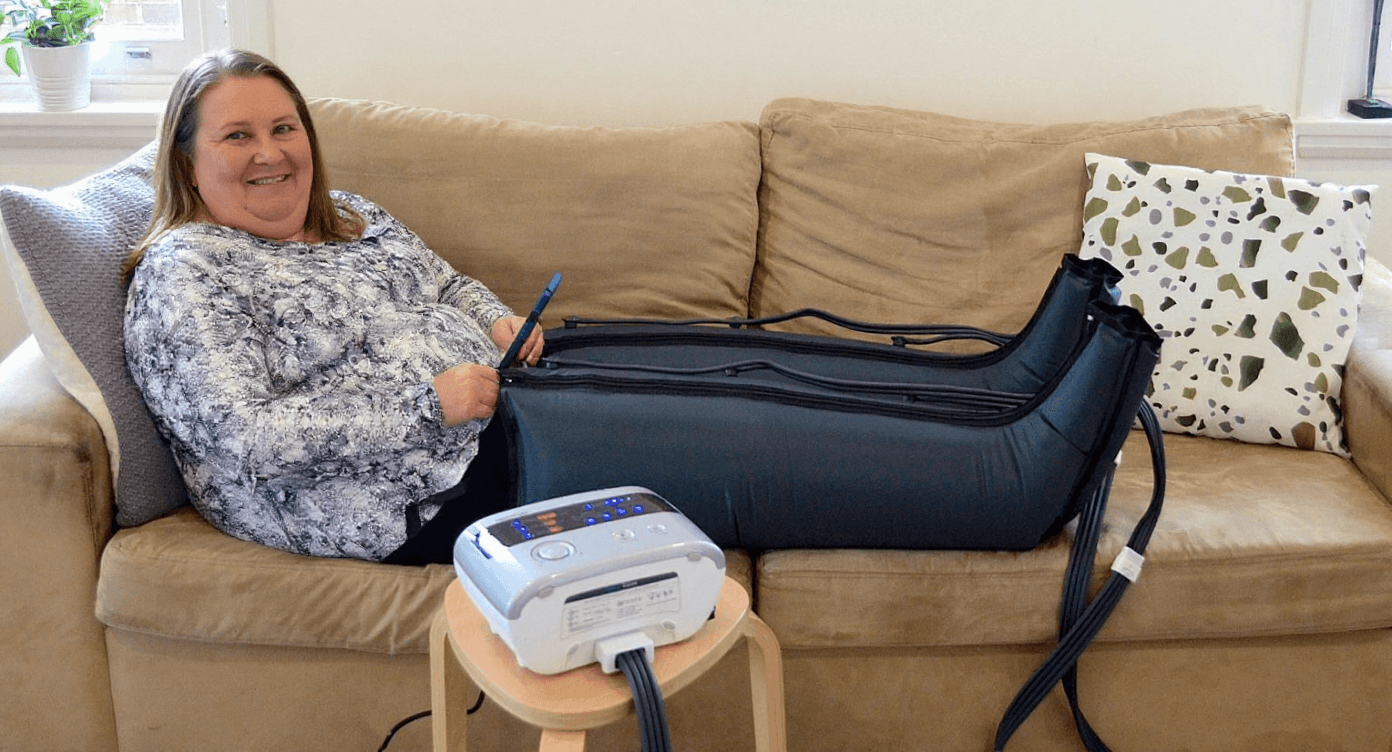 LF-900 untuk limfedema pada obesitas menggunakan teknologi air compression therapy