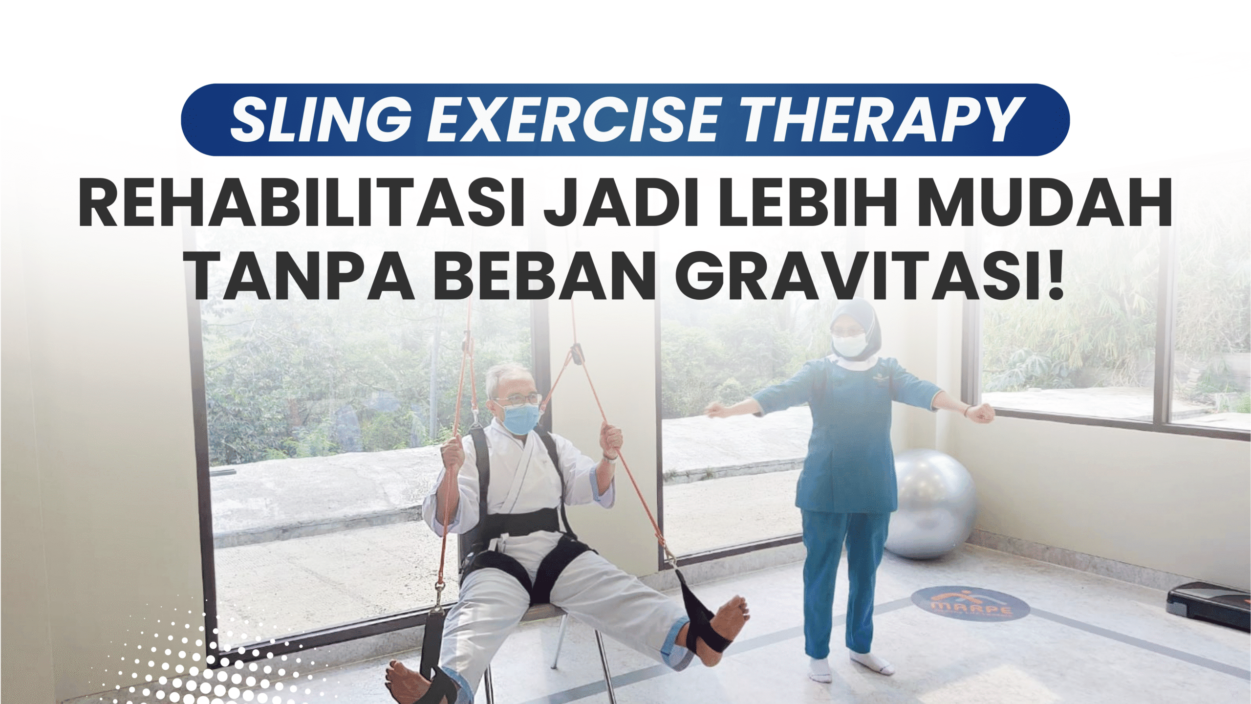 Pasien stroke menjalani latihan Sling Therapy bersama fisioterapis
